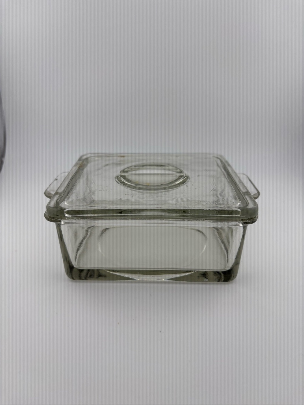 Hazel Atlas 5x5 Fridge Dish w/ Lid